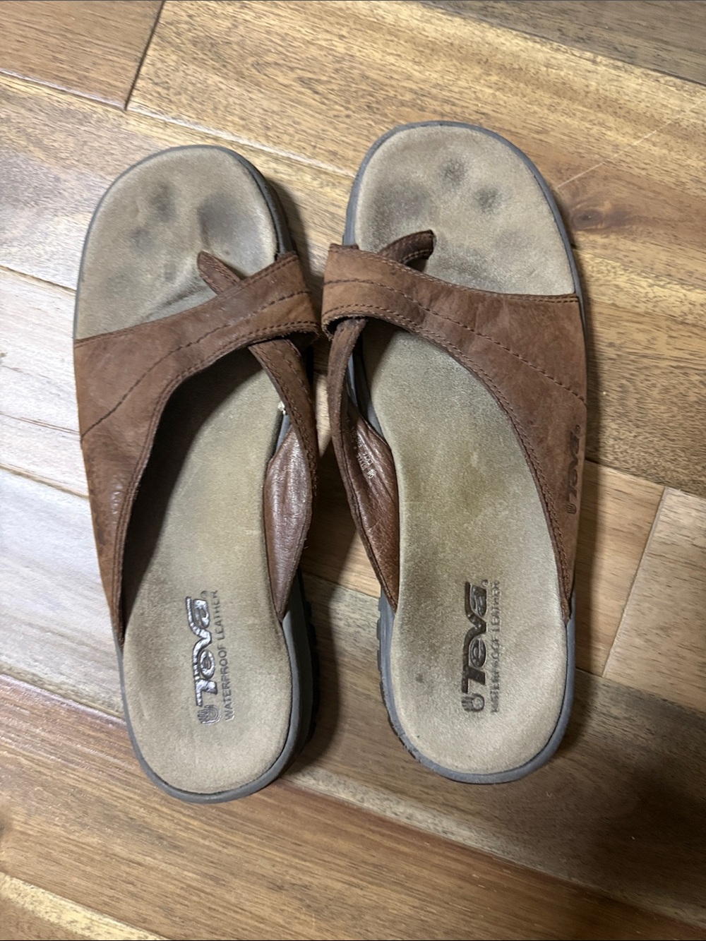 Teva Brown Crisscross Slide Sandals